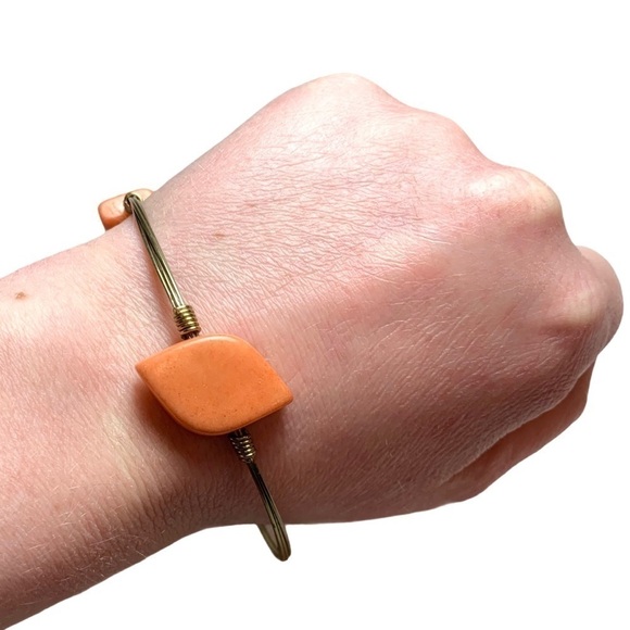 Noonday Collection Orange Gold Bangle Bracelet - Picture 1 of 7